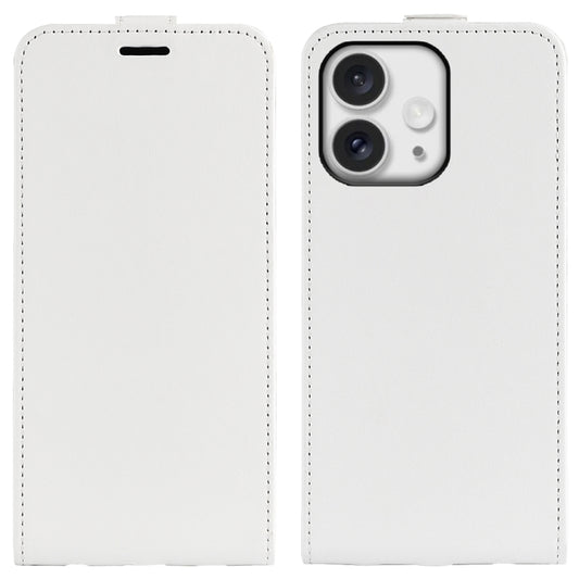 For iPhone 16 Pro R64 Texture Single Vertical Flip Leather Phone Case(White) - iPhone 16 Pro Cases by PMC Jewellery | Online Shopping South Africa | PMC Jewellery | Buy Now Pay Later Mobicred