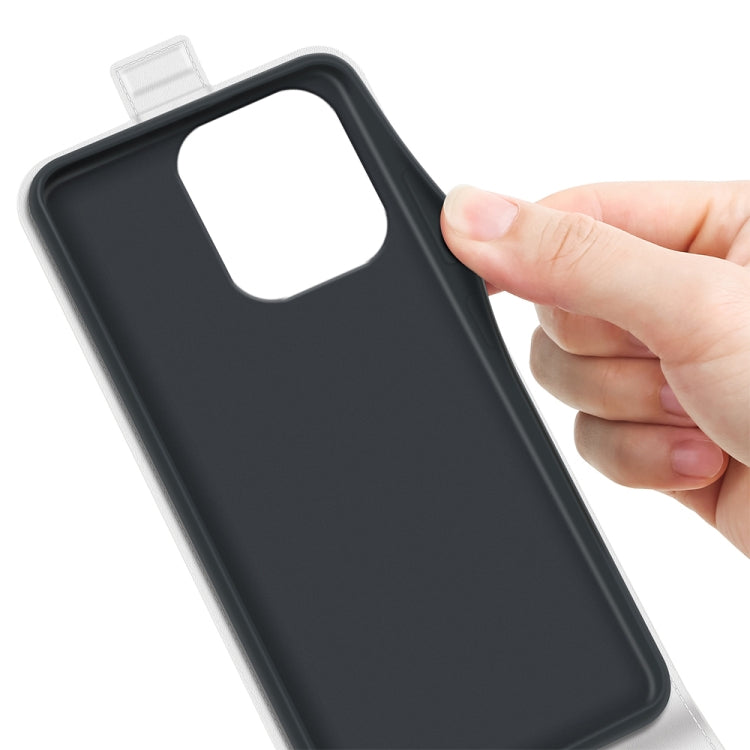 For iPhone 16 Pro R64 Texture Single Vertical Flip Leather Phone Case(White) - iPhone 16 Pro Cases by PMC TechLife | Online Shopping South Africa | PMC TechLife | Buy Now Pay Later Mobicred