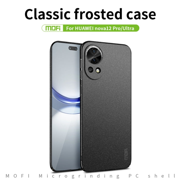 For Huawei Nova 12 Pro/Nova 12 Ultra MOFI Fandun Series Frosted PC Ultra-thin All-inclusive Phone Case(Black) - Huawei Cases by MOFI | Online Shopping South Africa | PMC Jewellery