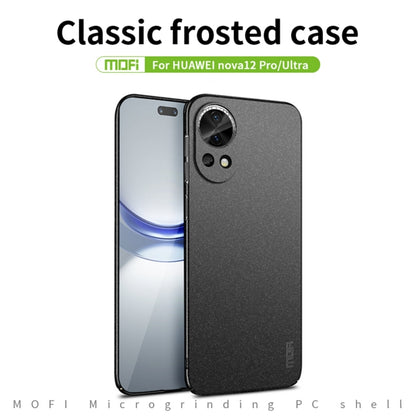 For Huawei Nova 12 Pro/Nova 12 Ultra MOFI Fandun Series Frosted PC Ultra-thin All-inclusive Phone Case(Gray) - Huawei Cases by MOFI | Online Shopping South Africa | PMC Jewellery