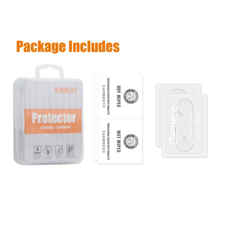 For iPhone 17 Air 2pcs ENKAY Hat-Prince 9H Rear Camera Lens Tempered Glass Film - iPhone 17 Air Tempered Glass by ENKAY | Online Shopping South Africa | PMC TechLife | Buy Now Pay Later Mobicred