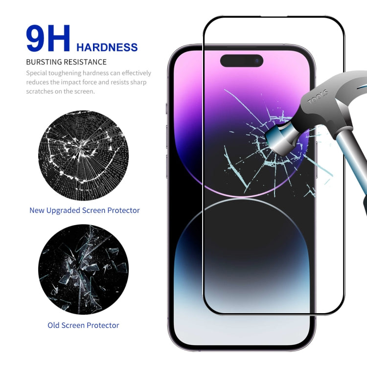 For iPhone 16 2pcs ENKAY Full Glue High Aluminum-silicon Tempered Glass Film - iPhone 16 Tempered Glass by ENKAY | Online Shopping South Africa | PMC TechLife | Buy Now Pay Later Mobicred