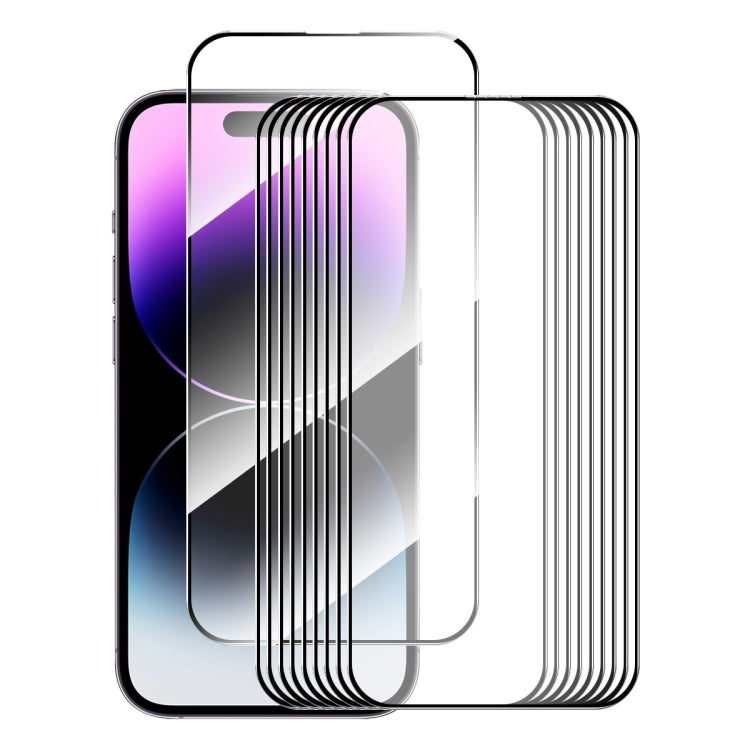 For iPhone 16 Pro Max 10pcs ENKAY Full Glue High Aluminum-silicon Tempered Glass Film - free shipping - PMC TechLife - Order now!