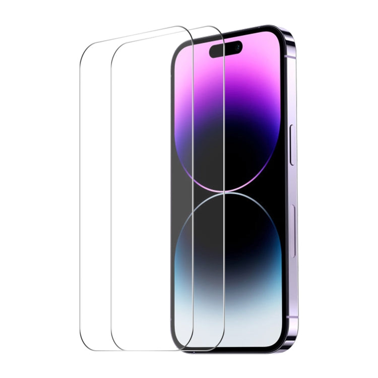 For iPhone 16 Pro Max 2pcs NKAY 0.26mm 9H 2.5D High Aluminum-silicon Tempered Glass Film - iPhone 16 Pro Max Tempered Glass by ENKAY | Online Shopping South Africa | PMC Jewellery | Buy Now Pay Later Mobicred