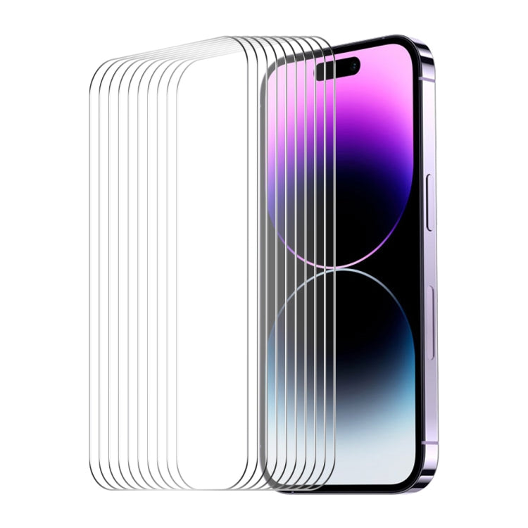 For iPhone 15 Pro Max 10pcs ENKAY 0.26mm 9H 2.5D High Aluminum-silicon Tempered Glass Film - free shipping - PMC Jewellery - Order now!