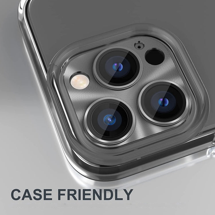 For iPhone 15 Pro / 15 Pro Max ENKAY Aluminium Alloy Tempered Glass Lens Cover Film(Black) - free shipping - PMC Jewellery - Order now!