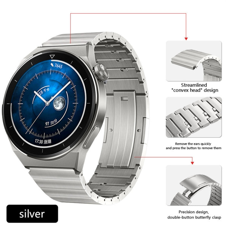 For Huawei Watch 3 Pro Titanium Alloy Quick Release Watch Band(Silver) - Watch Bands by PMC Jewellery | Online Shopping South Africa | PMC Jewellery