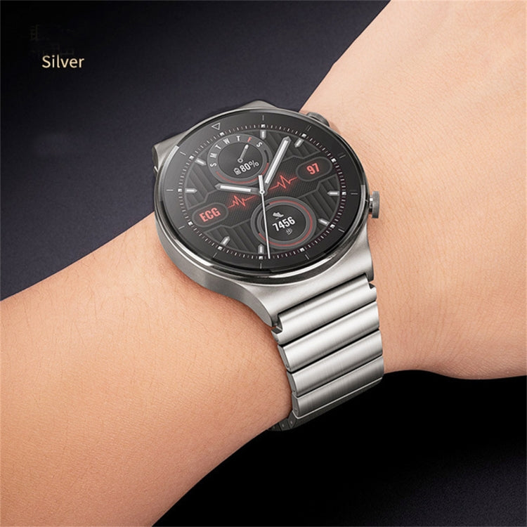For Huawei Watch GT 3 Pro 46mm One Bead Titanium Alloy Watch Band(Silver) - Watch Bands by PMC TechLife | Online Shopping South Africa | PMC TechLife