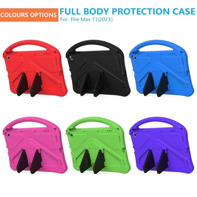 For Amazon Fire Max 11 2023 EVA Shockproof Tablet Case with Holder(Blue) - Amazon by PMC TechLife | Online Shopping South Africa | PMC TechLife | Buy Now Pay Later Mobicred