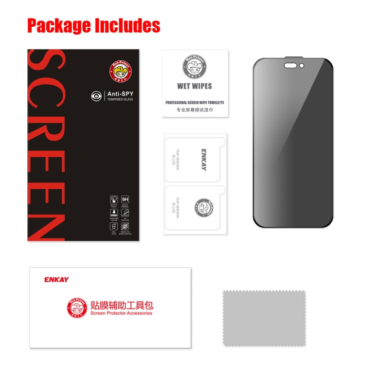For iPhone 16 Pro Max ENKAY Hat-Prince 28 Degree Anti-peeping Tempered Glass Full Screen Film -  by ENKAY | Online Shopping South Africa | PMC TechLife | Buy Now Pay Later Mobicred