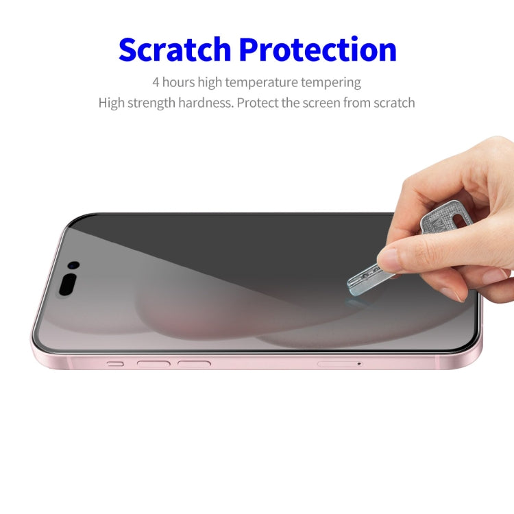 For iPhone 16 Plus 2pcs ENKAY Hat-Prince 28° Anti-peeping Tempered Glass Protector Full Screen Film - iPhone 16 Plus Tempered Glass by ENKAY | Online Shopping South Africa | PMC Jewellery | Buy Now Pay Later Mobicred