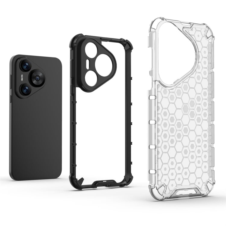 For Huawei Pura 70 Shockproof Honeycomb Phone Case(Black) - Huawei Cases by PMC Jewellery | Online Shopping South Africa | PMC Jewellery | Buy Now Pay Later Mobicred