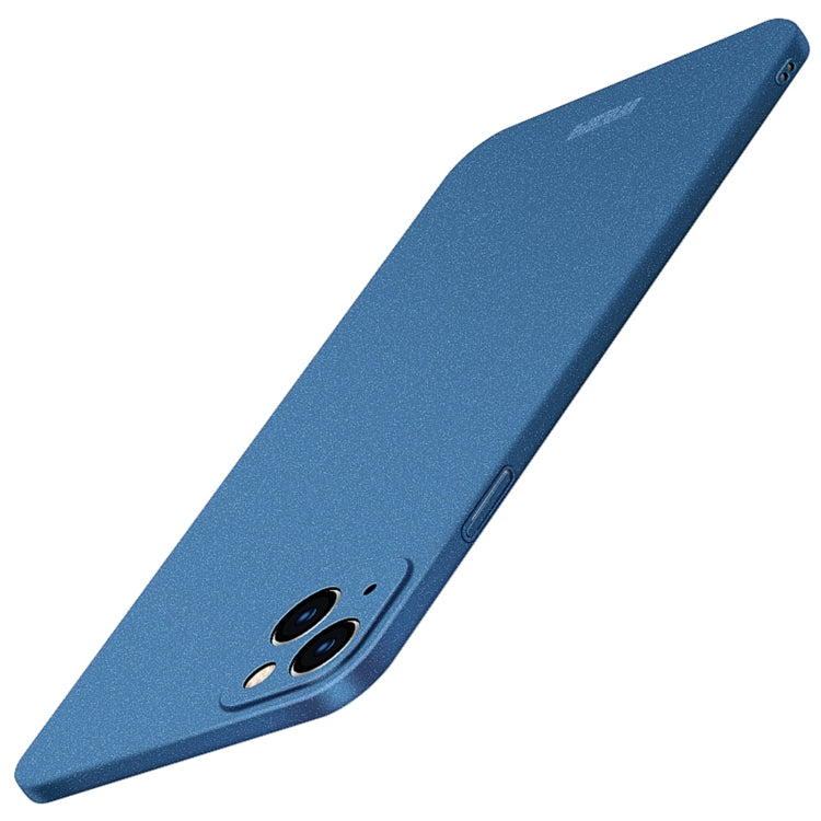 For iPhone 15 MOFI Fandun Series Frosted PC Ultra-thin All-inclusive Phone Case(Blue) - iPhone 15 Cases by MOFI | Online Shopping South Africa | PMC TechLife