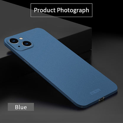 For iPhone 15 MOFI Fandun Series Frosted PC Ultra-thin All-inclusive Phone Case(Blue) - iPhone 15 Cases by MOFI | Online Shopping South Africa | PMC Jewellery