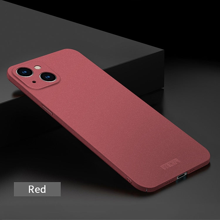 For iPhone 15 MOFI Fandun Series Frosted PC Ultra-thin All-inclusive Phone Case(Red) - iPhone 15 Cases by MOFI | Online Shopping South Africa | PMC TechLife | Buy Now Pay Later Mobicred