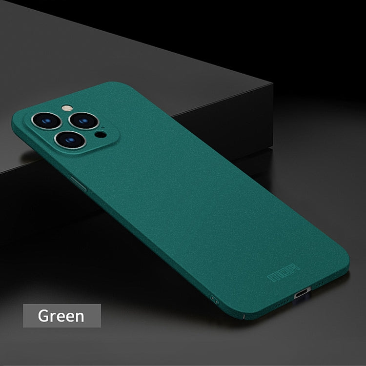 For iPhone 15 Pro MOFI Fandun Series Frosted PC Ultra-thin All-inclusive Phone Case(Green) - iPhone 15 Pro Cases by MOFI | Online Shopping South Africa | PMC TechLife | Buy Now Pay Later Mobicred