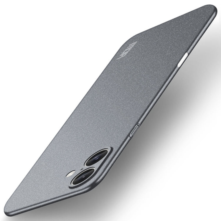 For iPhone 16 MOFI Fandun Series Frosted PC Ultra-thin All-inclusive Phone Case(Gray) - iPhone 16 Cases by MOFI | Online Shopping South Africa | PMC Jewellery | Buy Now Pay Later Mobicred