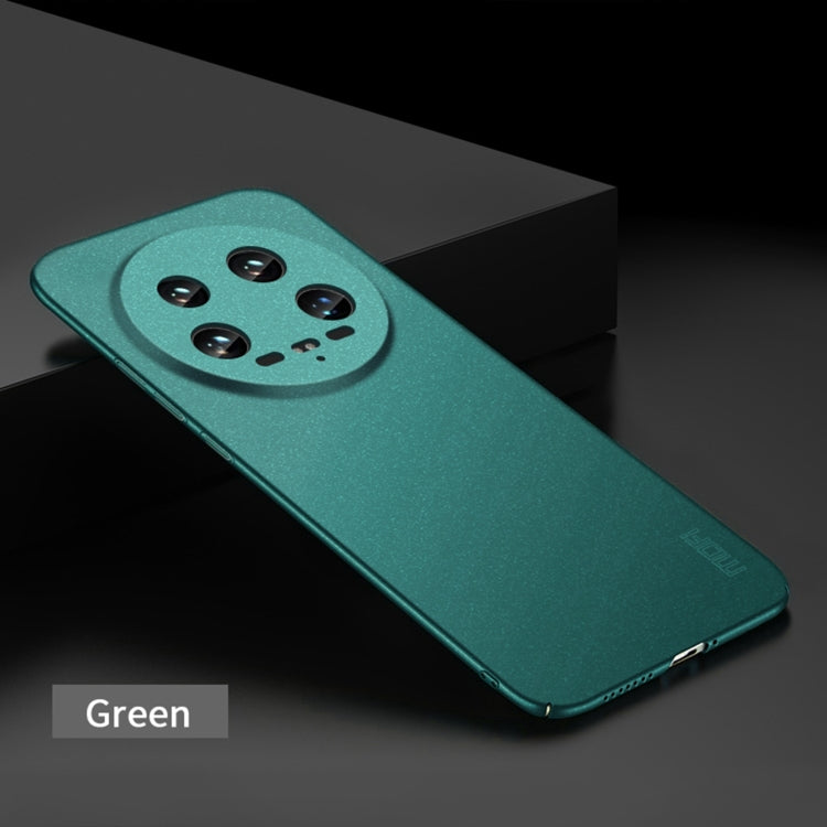 For Xiaomi 14 Ultra MOFI Fandun Series Frosted PC Ultra-thin All-inclusive Phone Case(Green) - 14 Ultra Cases by MOFI | Online Shopping South Africa | PMC TechLife | Buy Now Pay Later Mobicred