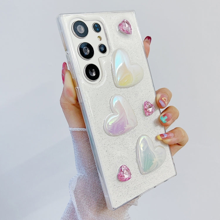 For Samsung Galaxy S22 Ultra 5G Love Epoxy TPU Protective Case(Pink) - Galaxy S22 Ultra 5G Cases by PMC TechLife | Online Shopping South Africa | PMC TechLife