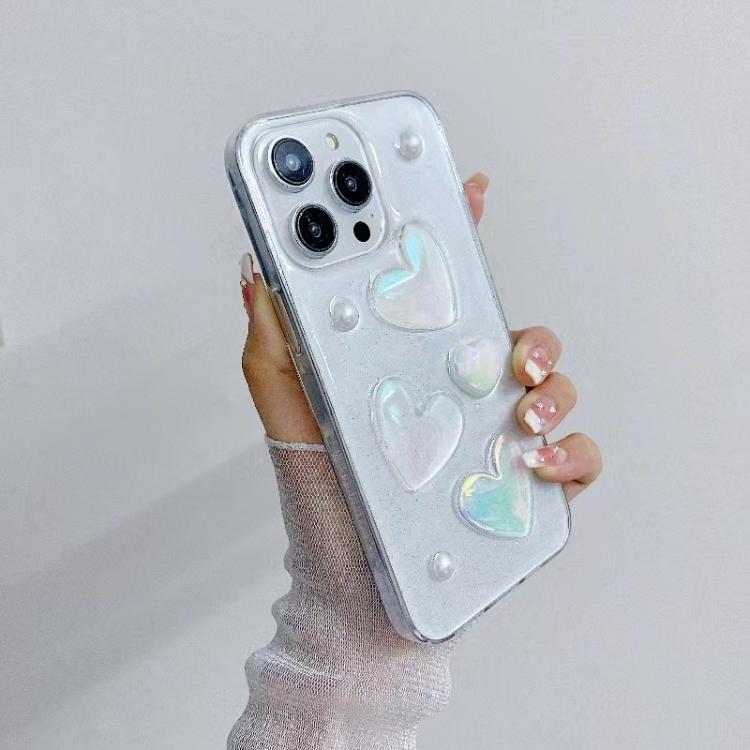 For iPhone 16e Love Epoxy TPU Phone Case(Transparent) - iPhone 16e Cases by PMC TechLife | Online Shopping South Africa | PMC TechLife | Buy Now Pay Later Mobicred