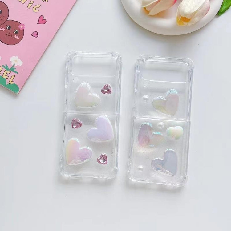 For Samsung Galaxy Z Flip3 Love Epoxy TPU Phone Case(Transparent) - free shipping - PMC TechLife - Order now!