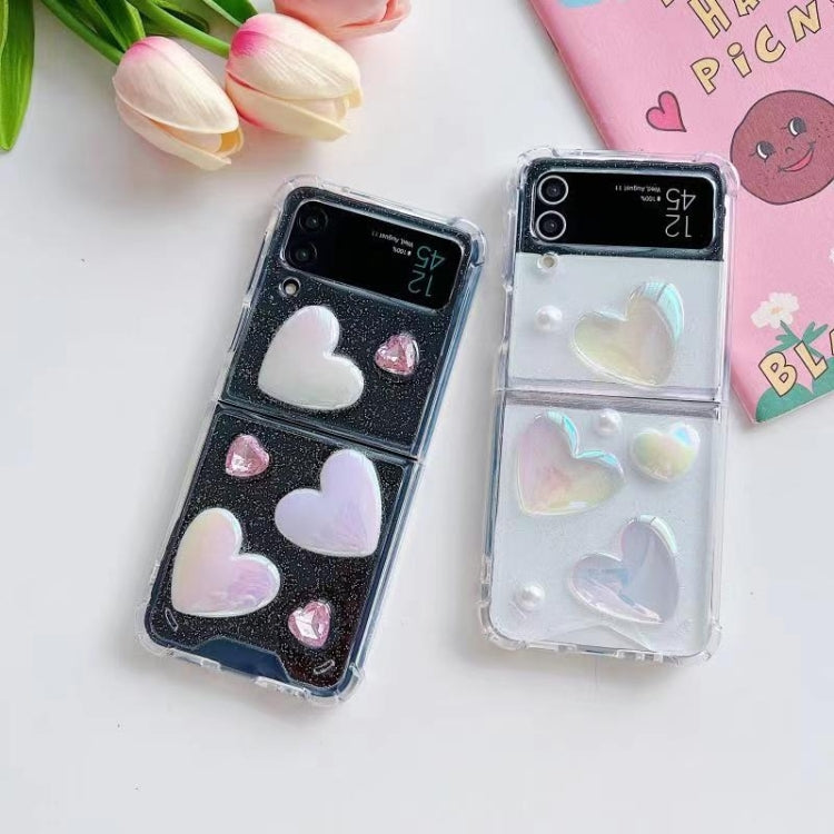For Samsung Galaxy Z Flip4 Love Epoxy TPU Phone Case(Transparent) - free shipping - PMC TechLife - Order now!
