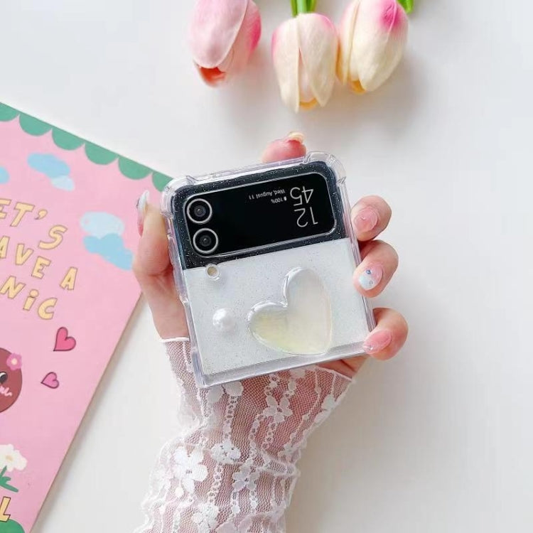 For Samsung Galaxy Z Flip3 Love Epoxy TPU Phone Case(Transparent) - free shipping - PMC TechLife - Order now!