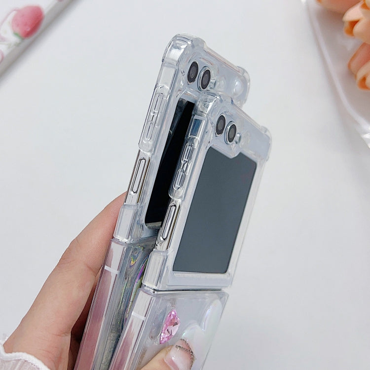 For Samsung Galaxy Z Flip4 Love Epoxy TPU Phone Case(Transparent) - free shipping - PMC TechLife - Order now!