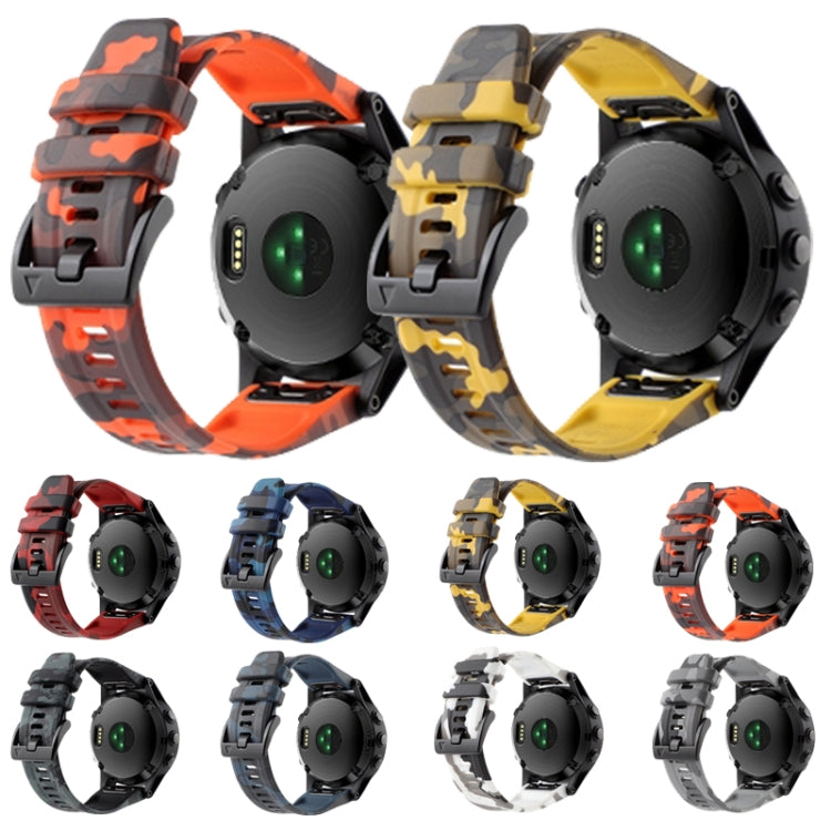 For Garmin Approach S62 22mm Camouflage Silicone Watch Band(Camouflage Black) - Watch Bands by PMC TechLife | Online Shopping South Africa | PMC TechLife