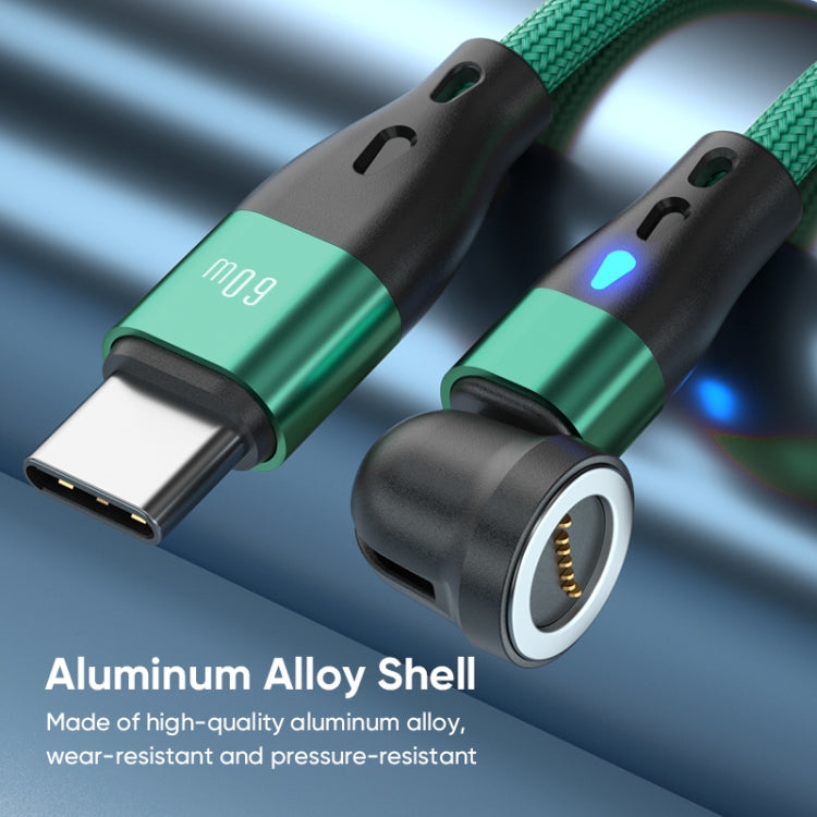 ENKAY PD60W Type-C to Type-C / 8 Pin Magnetic 540 Degrees Rotating Fast Charging Cable, Length:2m(Green) - Charging Cable & Head by ENKAY | Online Shopping South Africa | PMC Jewellery | Buy Now Pay Later Mobicred