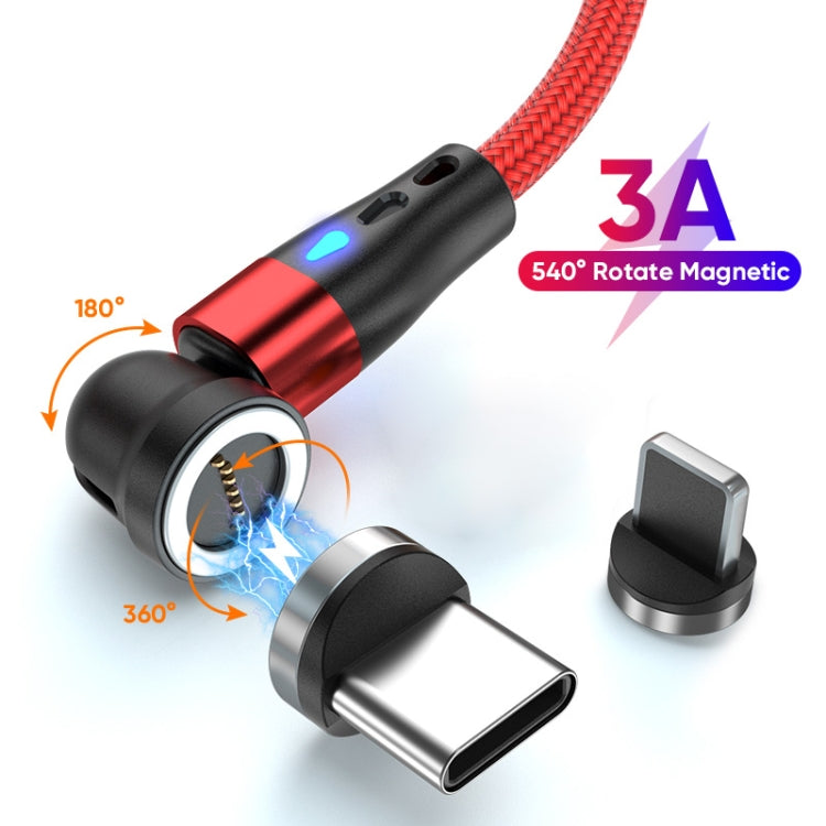 ENKAY 3A USB to Type-C / 8 Pin Magnetic 540 Degrees Rotating Fast Charging Cable, Length:1m(Red) - Charging Cable & Head by ENKAY | Online Shopping South Africa | PMC Jewellery | Buy Now Pay Later Mobicred