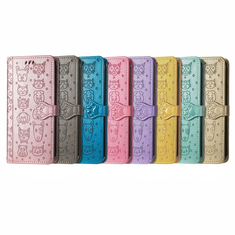 For Samsung Galaxy S25 Ultra 5G Cat and Dog Embossed Leather Phone Case(Yellow) - Galaxy S25 Ultra 5G Cases by PMC Jewellery | Online Shopping South Africa | PMC Jewellery | Buy Now Pay Later Mobicred