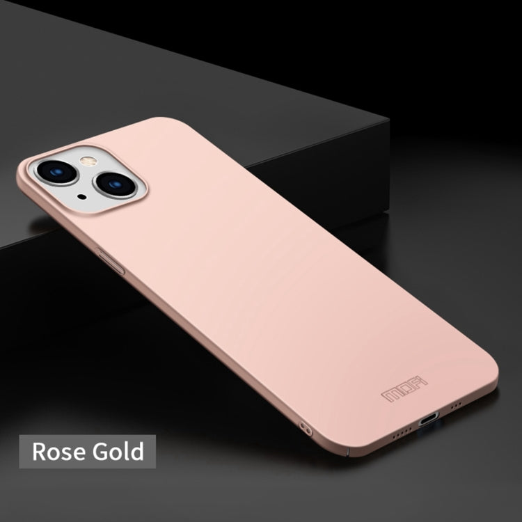 For iPhone 15 Pro MOFI Frosted PC Ultra-thin Hard Phone Case(Rose Gold) - iPhone 15 Pro Cases by MOFI | Online Shopping South Africa | PMC TechLife | Buy Now Pay Later Mobicred