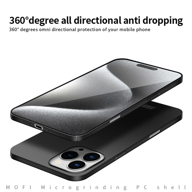 For iPhone 16 Pro Max MOFI Frosted PC Ultra-thin Hard Phone Case(Black) - free shipping - PMC TechLife - Order now!