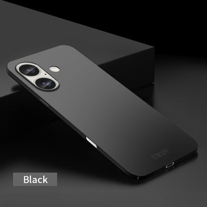 For iPhone 16 MOFI Frosted PC Ultra-thin Hard Phone Case(Black) - iPhone 16 Cases by MOFI | Online Shopping South Africa | PMC Jewellery | Buy Now Pay Later Mobicred