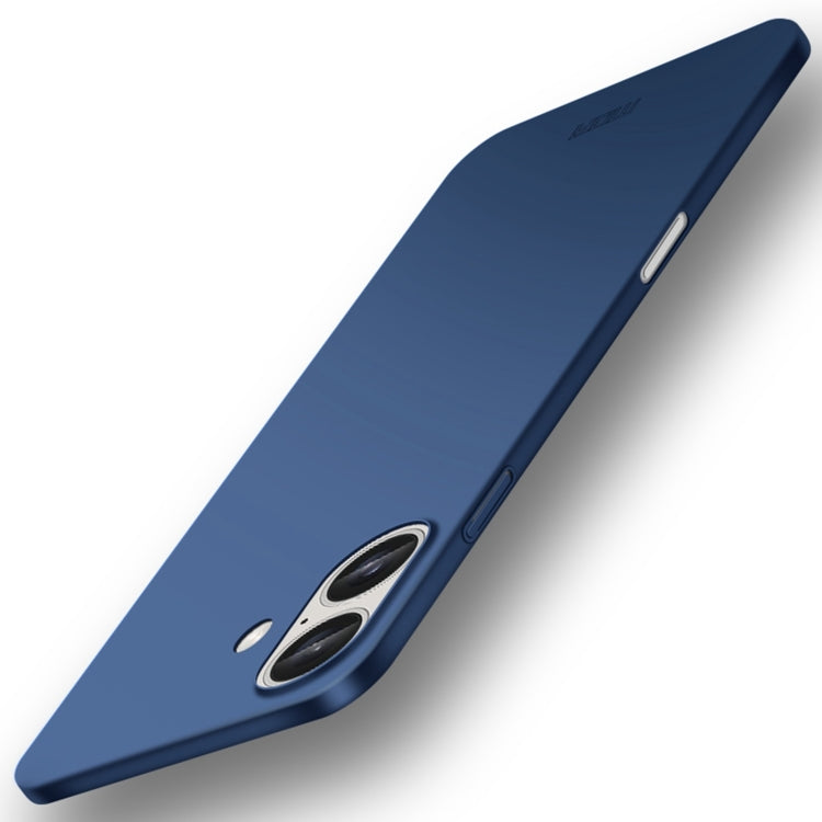 For iPhone 16 MOFI Frosted PC Ultra-thin Hard Phone Case(Blue) - iPhone 16 Cases by MOFI | Online Shopping South Africa | PMC Jewellery | Buy Now Pay Later Mobicred