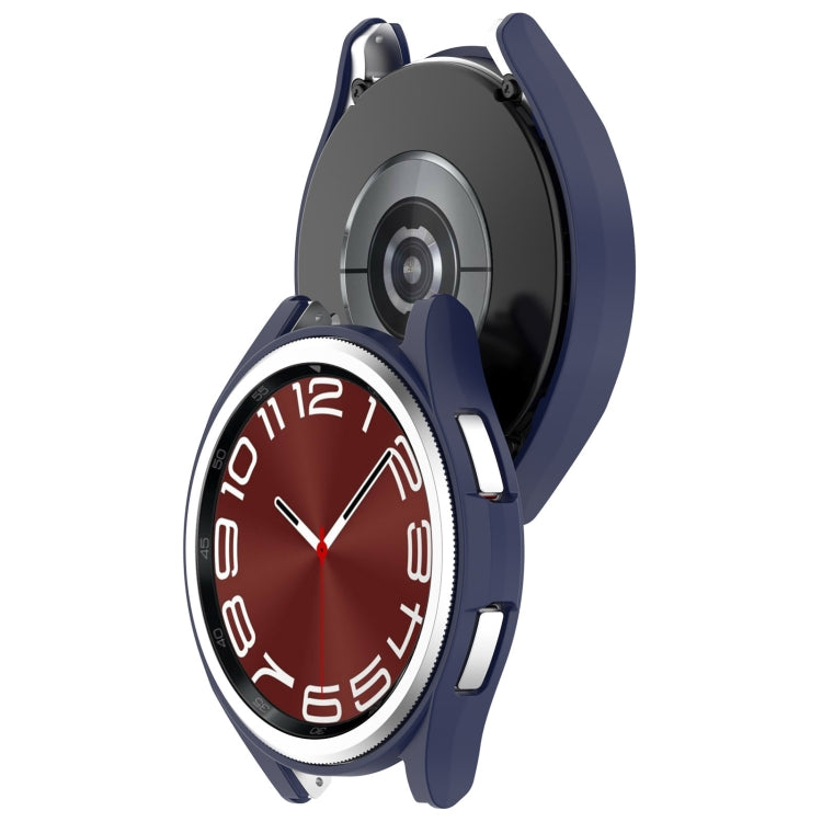 For Samsung Galaxy Watch 6 Classic 47mm Half Coverage Hollow PC Watch Protective Case(Midnight Blue) - free shipping - PMC TechLife - Order now!