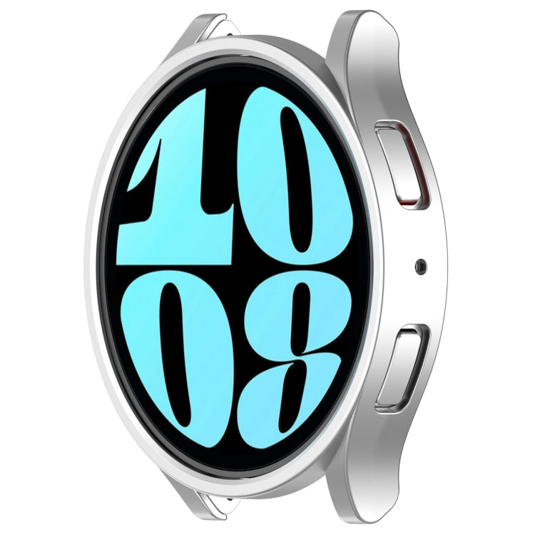 For Samsung Galaxy Watch 6 40mm Half Coverage Hollow PC Watch Protective Case(Silver) - Watch Cases by PMC TechLife | Online Shopping South Africa | PMC TechLife