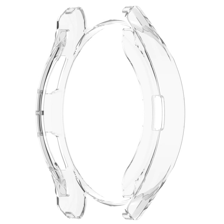 For Samsung Galaxy Watch6 Classic 43mm Electroplated TPU Half Pack Hollow Watch Protective Case(Transparent) - Watch Cases by PMC TechLife | Online Shopping South Africa | PMC TechLife