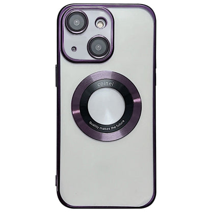 For iPhone 15 Plus Magsafe Electroplating TPU Phone Case(Purple) - iPhone 15 Plus Cases by PMC Jewellery | Online Shopping South Africa | PMC Jewellery