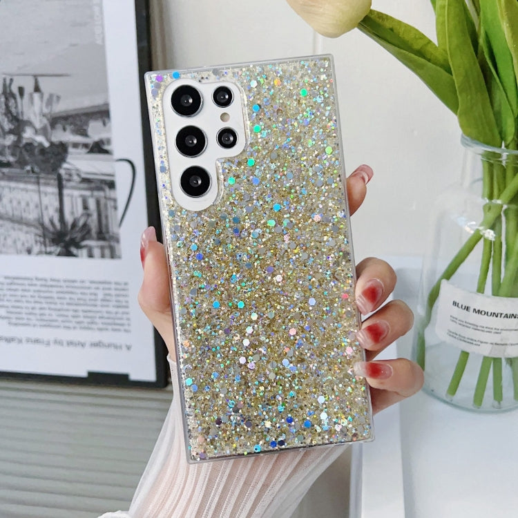 For Samsung Galaxy S24+ 5G Glitter Sequins Epoxy TPU Phone Case(Gold) - Galaxy S24+ 5G Cases by PMC Jewellery | Online Shopping South Africa | PMC Jewellery