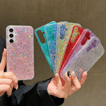 For Samsung Galaxy S24+ 5G Glitter Sequins Epoxy TPU Phone Case(Green) - Galaxy S24+ 5G Cases by PMC Jewellery | Online Shopping South Africa | PMC Jewellery