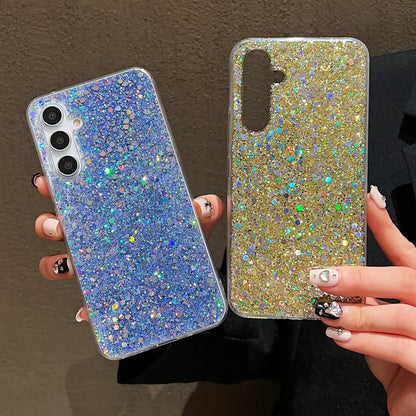 For Samsung Galaxy S24 Ultra 5G Glitter Sequins Epoxy TPU Phone Case(Blue) - Galaxy S24 Ultra 5G Cases by PMC Jewellery | Online Shopping South Africa | PMC Jewellery