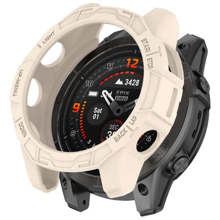 For Garmin Epix Pro 51mm / Fenix 7X / 7X Pro Armored TPU Half Wrapped Watch Protective Case(Starlight Color) - Watch Cases by PMC TechLife | Online Shopping South Africa | PMC TechLife