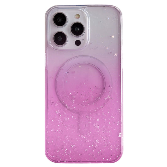 For iPhone 13 Pro MagSafe Glitter Hybrid Clear TPU Phone Case(Pink) - iPhone 13 Pro Cases by PMC Jewellery | Online Shopping South Africa | PMC Jewellery