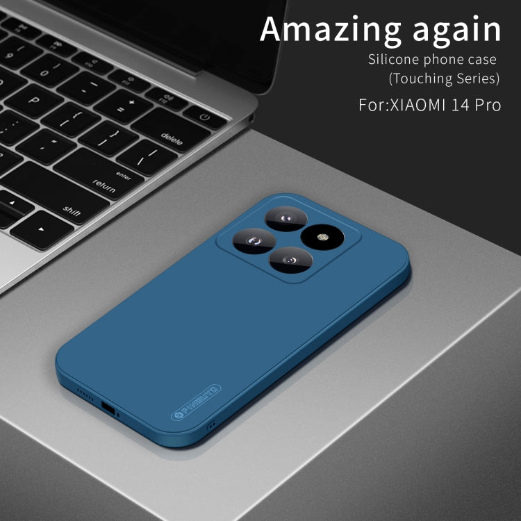 For Xiaomi 14 Pro PINWUYO Sense Series Liquid Silicone TPU Phone Case(Blue) - 14 Pro Cases by PINWUYO | Online Shopping South Africa | PMC Jewellery | Buy Now Pay Later Mobicred