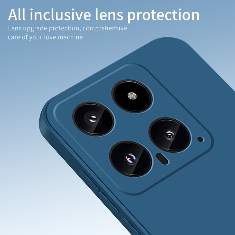 For Xiaomi 14 PINWUYO Sense Series Liquid Silicone TPU Phone Case(Blue) - Xiaomi Cases by PINWUYO | Online Shopping South Africa | PMC Jewellery | Buy Now Pay Later Mobicred