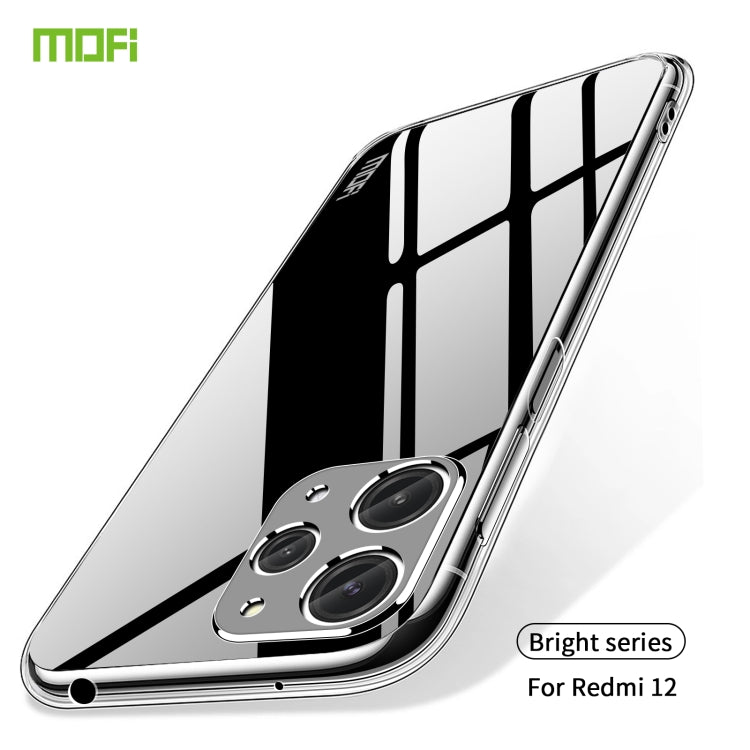 For Xiaomi Redmi 12 MOFI Ming Series Ultra-thin TPU Phone Case(Transparent) - Xiaomi Cases by MOFI | Online Shopping South Africa | PMC Jewellery