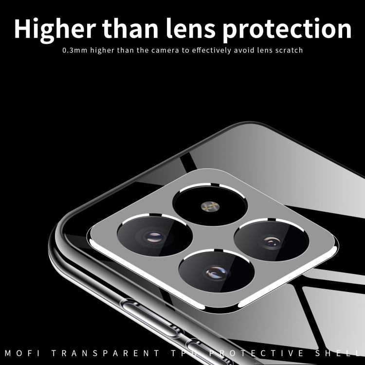 For Xiaomi 14 MOFI Ming Series Ultra-thin TPU Phone Case(Transparent) - 14 Cases by MOFI | Online Shopping South Africa | PMC Jewellery