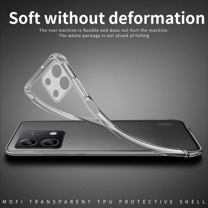 For Xiaomi Redmi Note 13 4G MOFI Ming Series Ultra-thin TPU Phone Case(Transparent) - Note 13 Cases by MOFI | Online Shopping South Africa | PMC Jewellery